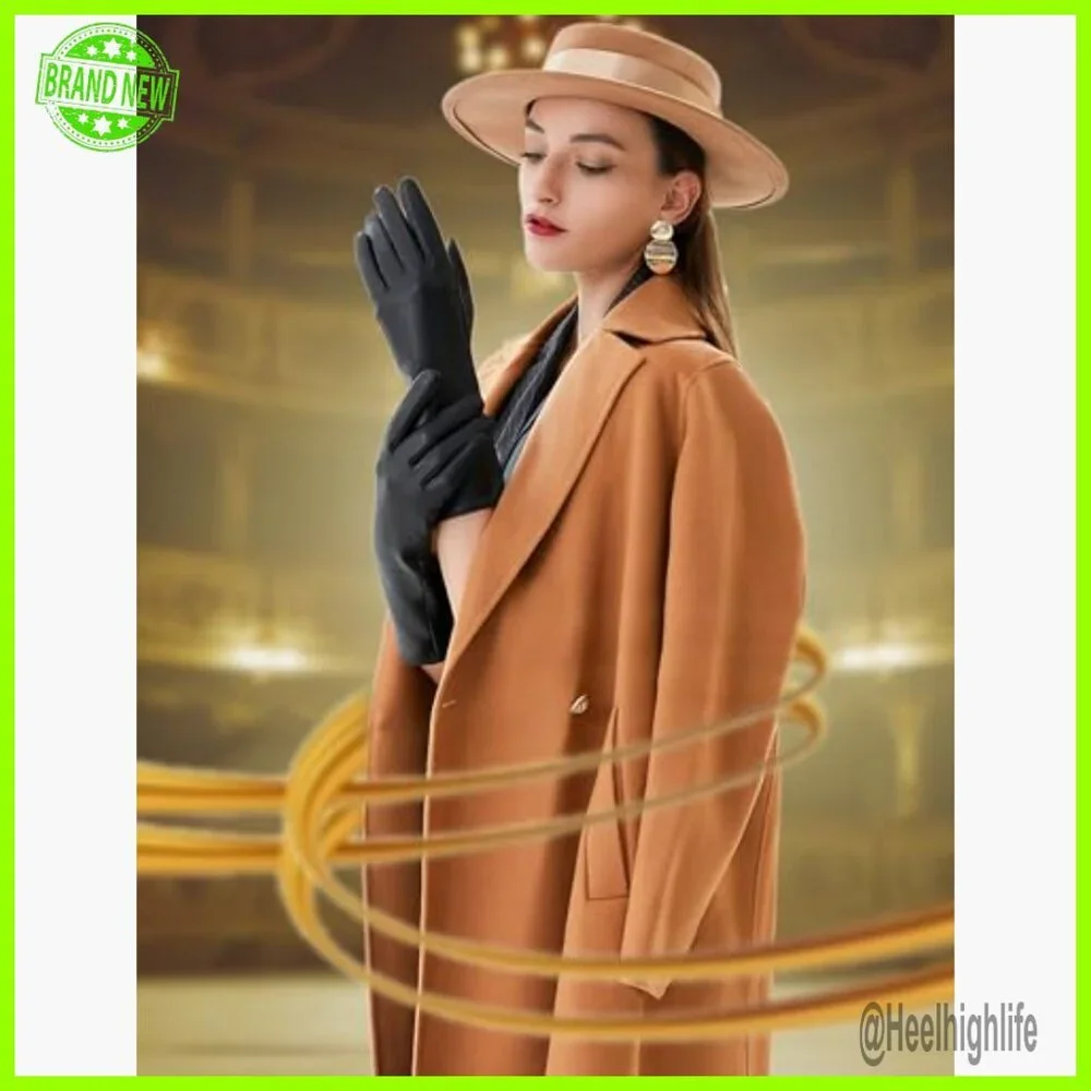 Genuine Leather Touchscreen Gloves X-Large Winter Warm Lined Elegant